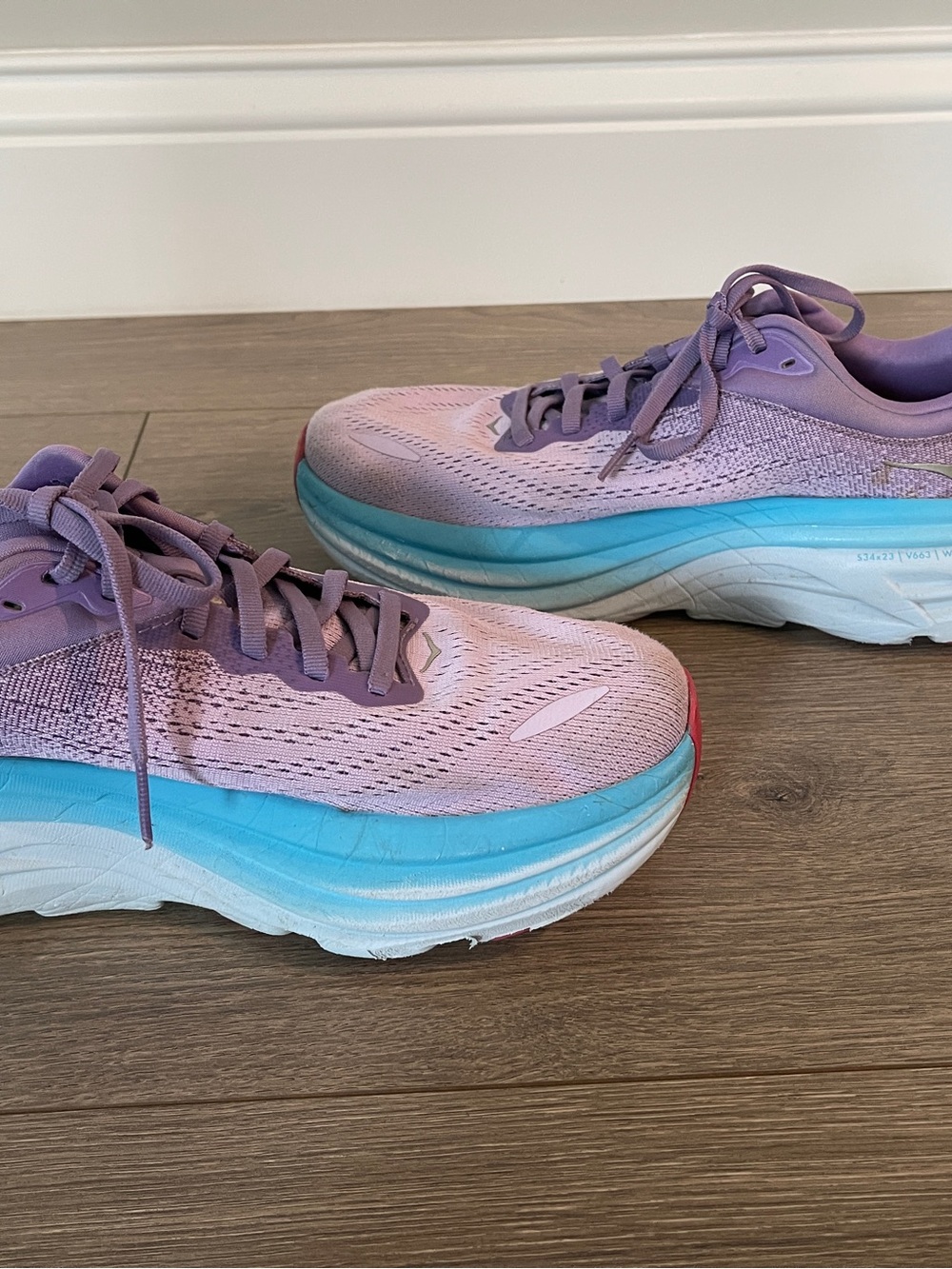 Hoka Bondi 8 Chalk Violet/Pastel Lilac Women's Running Shoes Size 8.5 - Picture 7 of 12